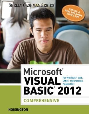 Tapa de Microsoft Visual Basic 2012 for Windows WebOffice and Database Applications