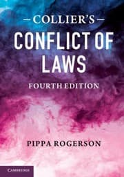 Tapa de Colliers Conflict of Laws