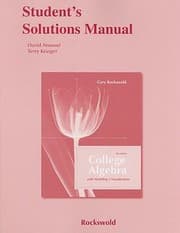 Tapa de Students Solutions Manual for College Algebra with Modeling and Visualization