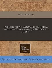 Tapa de Philosophiae Naturalis Principia Mathematica Autore Js Newton  1687