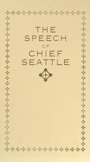 Tapa de The speech of Chief Seattle