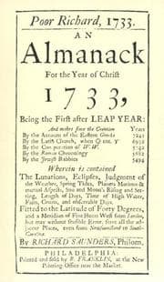 Tapa de Poor Richard, 1733 an Almanack
