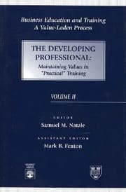 Tapa de Business Education And Training A Valueladen Process