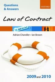 Tapa de Law of Contract
            
                Questions  Answers Oxford