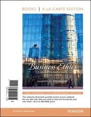 Tapa de Business Ethics Concepts And Cases Books A La Carte Edition