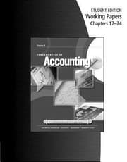 Tapa de Working Papers for GilbertsonLehmans Fundamentals of Accounting
