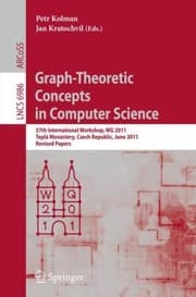 Tapa de GraphTheoretic Concepts in Computer Science
            
                Lecture Notes in Computer Science  Theoretical Computer Sci
