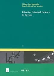 Tapa de Effective Criminal Defence In Europe