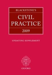 Tapa de Blackstones Civil Practice 2009 Updating Supplement
            
                Blackstones Civil Practice