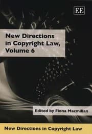 Tapa de New Directions in Copyright Law V6