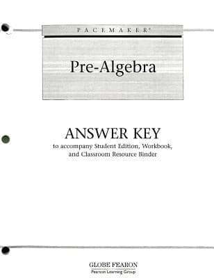 Tapa de Pacemaker PreAlgebra Answer Key
            
                Fearons PreAlgebra