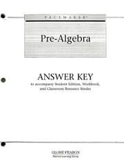Tapa de Pacemaker PreAlgebra Answer Key
            
                Fearons PreAlgebra