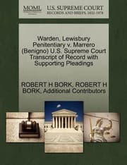 Tapa de Warden Lewisbury Penitentiary V Marrero Benigno US Supreme Court Transcript of Record with Supporting Pleadings