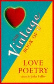 Tapa de The Vintage book of love poetry