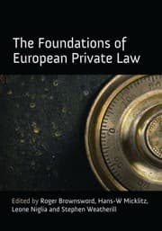 Tapa de The Foundations Of European Private Law