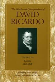 Tapa de The Works and Correspondence of David Ricardo Volume VII