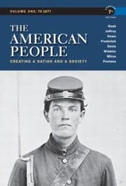 Tapa de The American People Volume 1 Creating a Nation and a Society