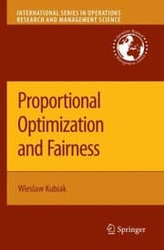 Tapa de Proportional Optimization and Fairness
            
                International Series in Operations Research  Management Science