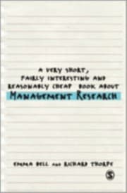 Tapa de A Very Short Fairly Interesting and Reasonably Cheap Book About Management Research
            
                Very Short Fairly Interesting  Cheap Books
