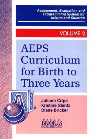 Tapa de Aeps Curriculum for Birth to 3 Years (Assessment, Evaluation, and Programming System for Infants and Children, Vol 2)