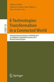 Tapa de ETechnologies Transformation in a Connected World
            
                Lecture Notes in Business Information Processing