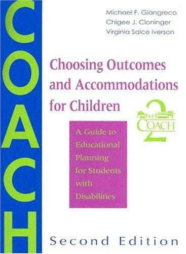 Tapa de Choosing outcomes and accommodations for children