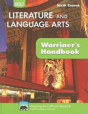 Tapa de California Holt Literature and Language Arts Warriners Handbook Sixth Course