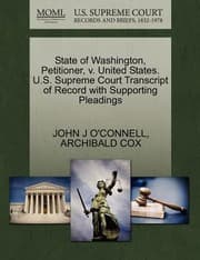 Tapa de State of Washington Petitioner V United States US Supreme Court Transcript of Record with Supporting Pleadings