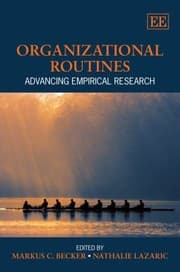 Tapa de Organizational Routines Advancing Empirical Research