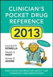 Tapa de Clinicians Pocket Drug Reference 2013