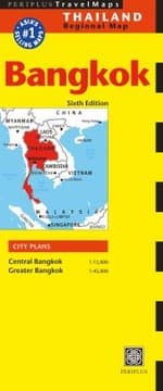 Tapa de Bangkok Travel Map Sixth Edition