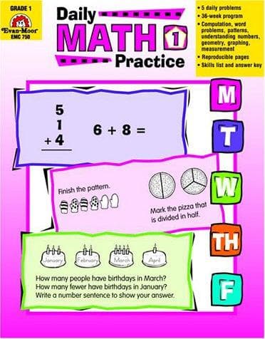 Tapa de Daily Math Practice, Grade 1