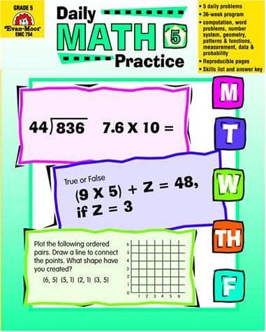 Tapa de Daily Math Practice, Grade 5