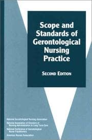 Tapa de Scope and standards of gerontological nursing practice ; [chairperson, JoAnn G. Congdon ... [et al.].