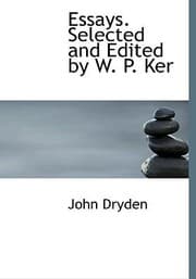 Tapa de Essays Selected and Edited by W P Ker