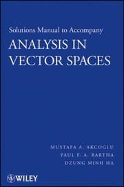 Tapa de Analysis in Vector Spaces Solutions Manual