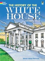 Tapa de The History of the White House Coloring Book
            
                Dover History Coloring Book
