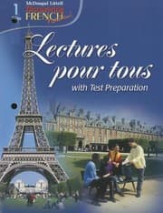 Tapa de Lectures Pour Tous with Test Preparation With CD Audio
            
                McDougal Littell Discovering French Bleu 1