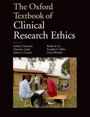 Tapa de The Oxford Textbook of Clinical Research Ethics