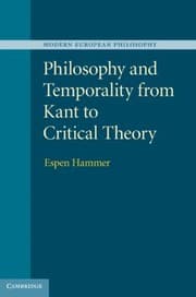 Tapa de Philosophy and Temporality from Kant to Critical Theory
            
                Modern European Philosophy Hardcover