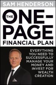 Tapa de The Onepage Financial Plan