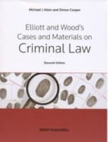 Tapa de Elliott Woods Cases and Materials on Criminal Law