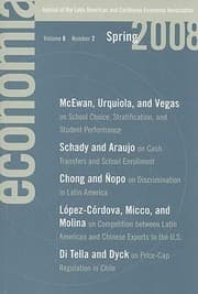 Tapa de Economia Volume 8
            
                Economia Journal of the Latin American  Caribbean Economic Association