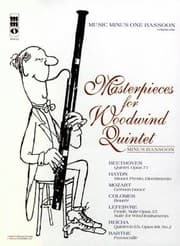 Tapa de Masterpieces Woodwind Quintet Bassoon With CD Audio
            
                Music Minus One Clarinet