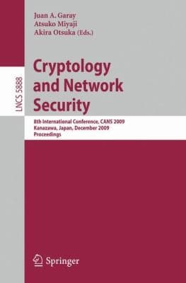 Tapa de Cryptology and Network Security
            
                Lecture Notes in Computer Science  Security and Cryptology
