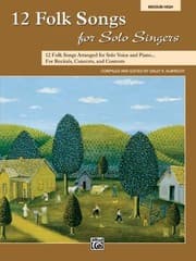 Tapa de 12 Folk Songs for Solo Singers