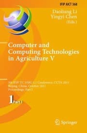 Tapa de Computer And Computing Technologies In Agriculture V 5th Ifip Tc 5sig Conference Ccta 2011 Beijing China October 2931 2011 Proceedings