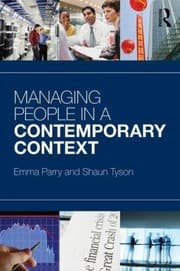Tapa de Managing People In A Contemporary Context