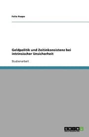 Tapa de Geldpolitik Und Zeitinkonsistenz Bei Intrinsischer Unsicherheit