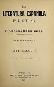 Tapa de La literatura espan ola en el siglo XIX